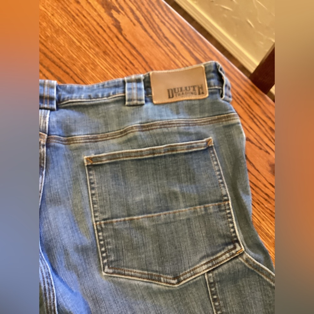 Duluth Trading Co Ballroom Double Flex Blue Jeans - Picture 3 of 5